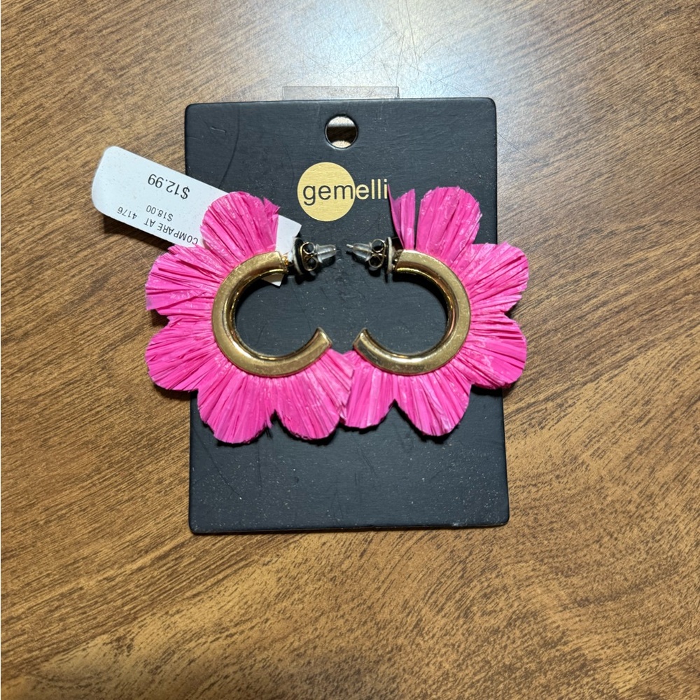 Pink Floral Earrings